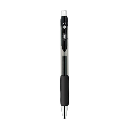 BIC PrevaGuard Gel-ocity Gel Pen With Built-in Protection To Suppress Bacteria Growth On The Pen, Medium Point (0.7mm), Black, 4-Pack