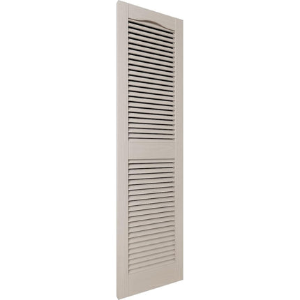 Ekena Millwork LL1C12X02400BD 12" W x 24" H Open Shutters with Center Slits Lifetime Vinyl Top with Fastener (Pair) Bordeaux