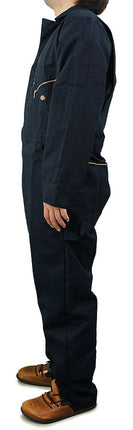Dickies Mono de Lujo de Sarga de 7 1/2 Onzas de Manga Larga para Hombre - Ropa de Trabajo Industrial, Cremallera Frontal, Ajuste Uniforme de Garaje, Negro, Mediano Alto EE. UU.
