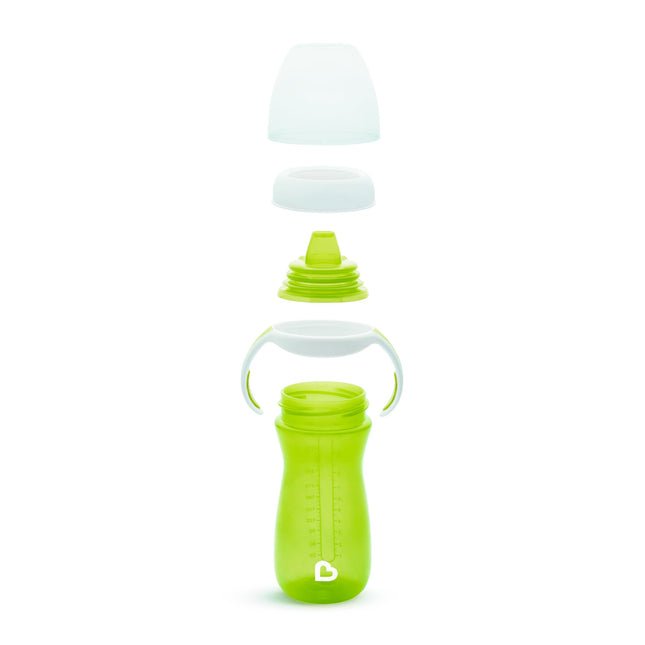 Munchkin® Gentle™ Transition Sippy Cup with Trainer Handles, 10 Ounce, 2 Pack, Blue/Green