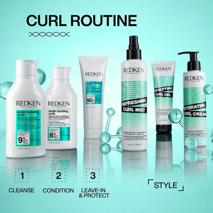 REDKEN Hydrating Curl Cream - 72-Hour Curl Definition, Heat Protection up to 450°F, Silicone-Free & Paraben-Free