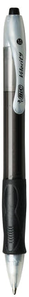 BIC Velocity Retractable Ballpoint Pens, Medium Point (1.0 mm), Black Ink Pens, 12-Count Pack, With Comfortable Grip