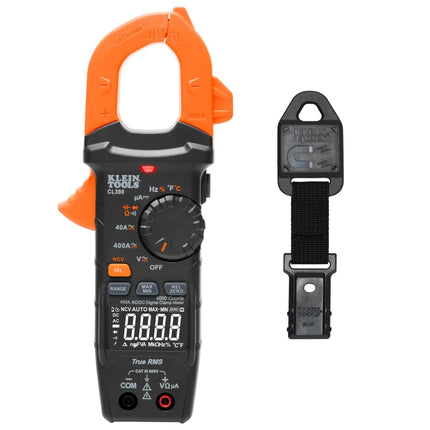 Klein Tools 80197 AC/DC Clamp Meter Kit with Magnetic Hook, Auto-Ranging TRMS, 400 Amp, NCVT Voltage Tester, Professional Test Kit