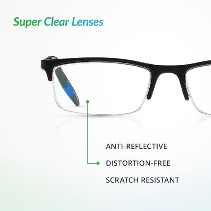 SAV Sportex Ar4150 Reading Glasses - Flexible, Durable, Ultra-Lightweight, High-Performance Readers for Men and Women, Sport Red, 29 mm