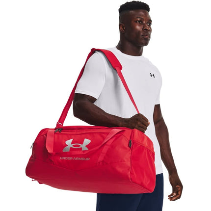 Under Armour Adult Undeniable 5.0 Duffle, Red (600)/Metallic Silver, Medium