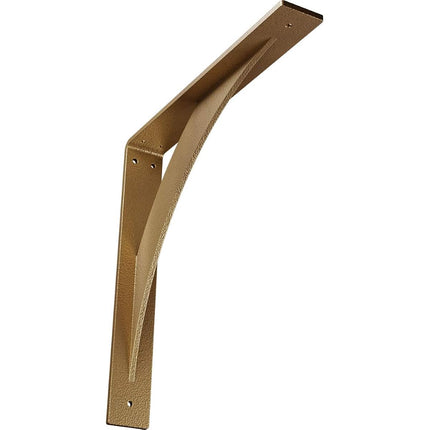 Ekena Millwork BKTM02X14X14LEHGO Steel Bracket Legacy, 2"W x 14"D x 14"H, Hammered Gold