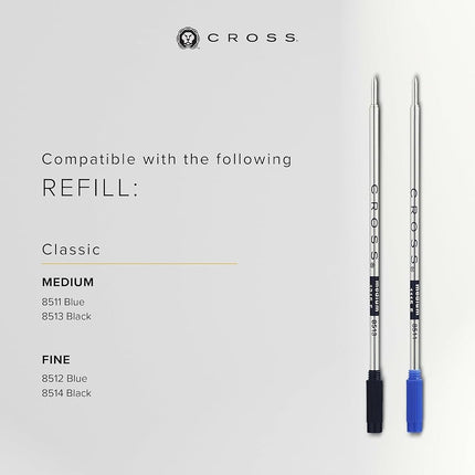 Cross Bailey Ballpoint Pen - Twist Mechanism - Black Ink - Line Width M - Red Lacquer