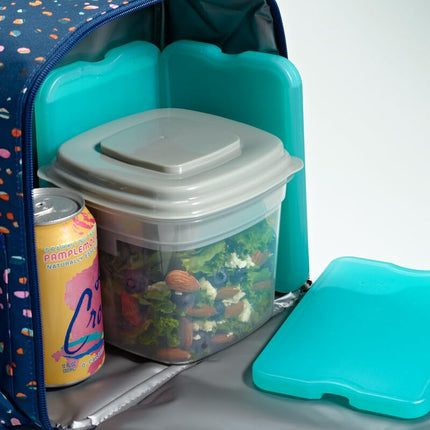 Cool Coolers by Fit & Fresh 4 Pack XL Slim Ice Packs, Quick Freeze Space Saving Reusable Ice Packs for Lunch Boxes, Lunch Bags or Coolers, Green