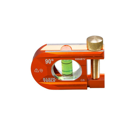 Klein Tools 935AB1V Nivel No-Dog, Nivel de Doblado de Conducto de 2.5 Pulgadas, 1 Vial, Nivel ACCU-Bend Elimina los Doblados Irregulares en Compensaciones y Curvas de Silla