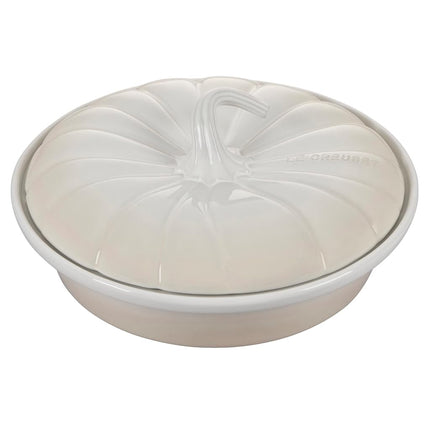 Le Creuset Stoneware Figural Pumpkin Baker with Lid, 9", Meringue