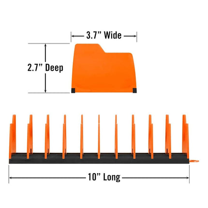 Ernst Manufacturing 5502 Plier Pro Premium No-Slip Plier Holder Rack in Vibrant Orange – Tool Organizer for Pliers - Made in USA