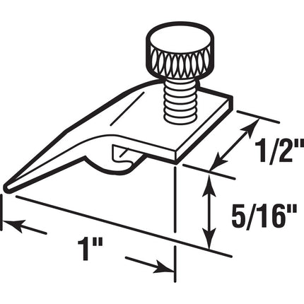 Prime-Line Products T 8727 5/16-Inch Storm Door Panel Clips, Self Locking with Screws, White,(Pack of 8)