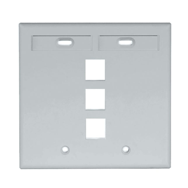 Leviton 42080-3GP 3-Port Dual Gang QuickPort Wallp