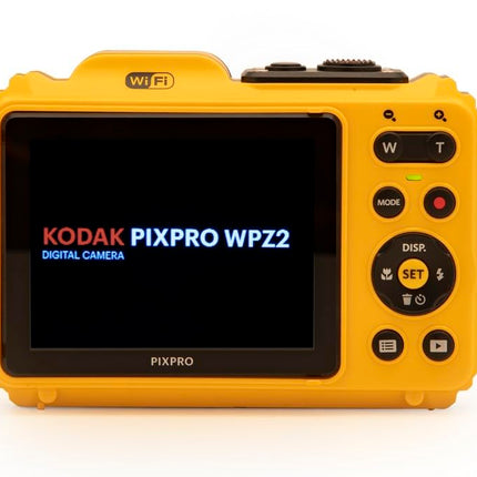 KODAK Pixpro WPZ2 - 16M Pixel Compact Digital Camera, Waterproof to 15m, Shockproof, 720p Video, 2.7" LCD Screen - Li-ion Battery, Yellow