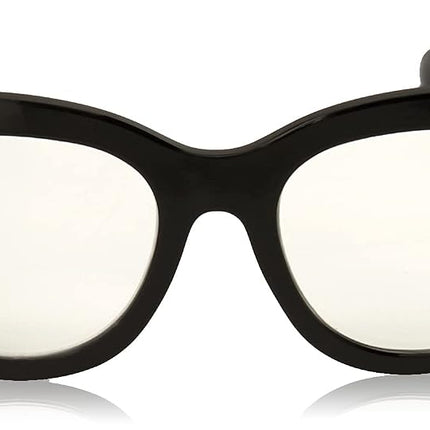 Peepers Women's Reading Non Polarized Oversized Focus Eyewear-Blue Light Filtering Glasses, Black Lenses, No Power 0