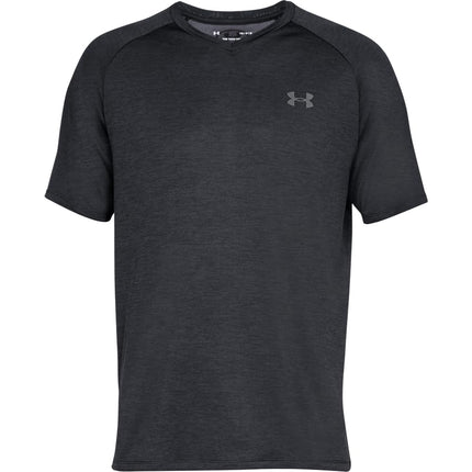 Camiseta de manga corta de cuello en V Under Armour Tech 2.0 para hombre, negro (001 grafito, L UK)
