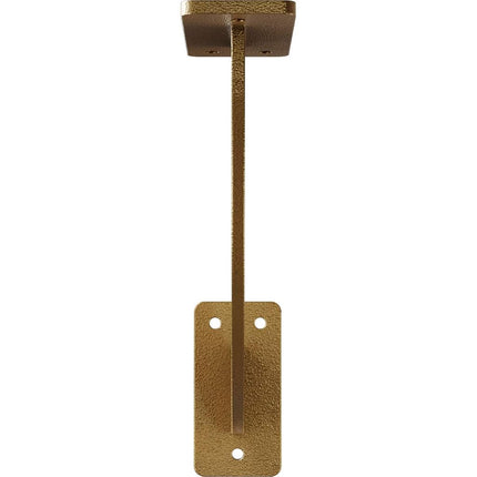 Ekena Millwork BKTM02X09X09BRHGO 2 inch W x 9 inch D x 9 inch H Bradford Steel Bracket, Hammered Gold