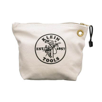 KLEIN TOOLS Canvas Zipper Bag- Consumables, Blue 5539BLU, Blue, Modern