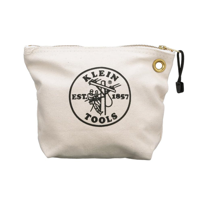 KLEIN TOOLS Canvas Zipper Bag- Consumables, Blue 5539BLU, Blue, Modern