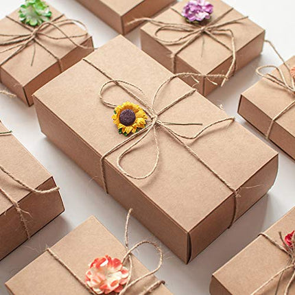 BENECREAT Paper Mache Drawer Boxes for Sweets Wedding Party Favors Festival Father's Day Gift Box Brown 16 x 10 x 4 cm