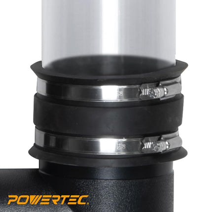 POWERTEC 70148 Dust Control Flex Cuff with Steel Clamps, 2-1/2-Inch