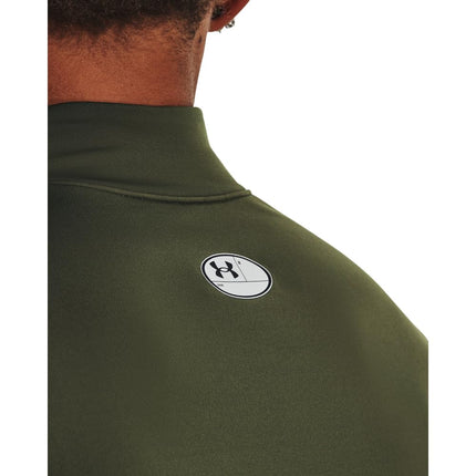 Under Armour Men's Coldear Armour Dicking Stretch Mock Golf Baselayer, (390) Marine OD Green/Black, XXL Long