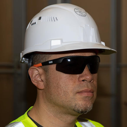 KLEIN TOOLS Safety Glasses, PPE Protective Eyewear with Semi Frame and Gray Lens, Scratch Resistant and Anti-Fog 60160