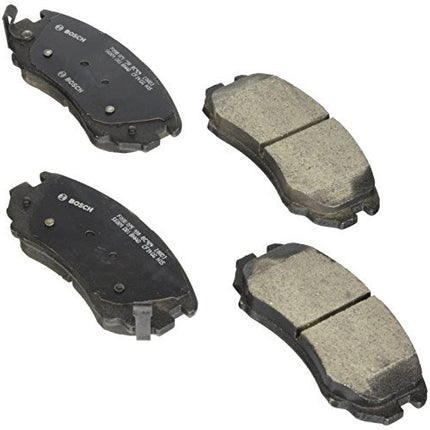 BOSCH BC924 QuietCast Premium Ceramic Disc Brake Pad Set - Compatible with Select Hyundai Azera, Elantra, Sonata, Tiburon, Tucson; Kia Amanti, Magentis, Optima, Soul, Sportage; FRONT