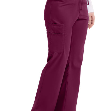 Dickies EDS Signature uniformes médicos para mujer, pantalón cargo con cordón para mujer en popelín cepillado suave 86206, vino, XXXL