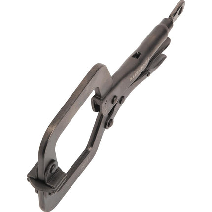 Klein Tools 38621 C-Clamp Locking Pliers with Swivel Pad Jaws, Intuitive Thumb Knob, Adjustable Clamp for Home, Shop, Woodworking, 9-Inch