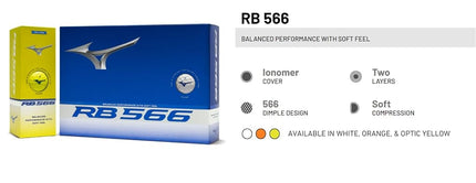 Mizuno 2024 RB 566 Golf Balls | Optic Yellow