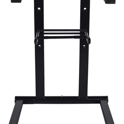 Rockville RLS2400 Lightweight Folding DJ Laptop Stand with Extra Shelf & Travel Bag