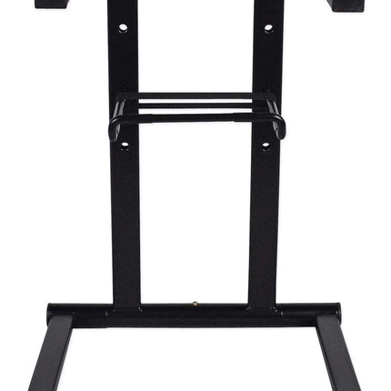 Soporte ligero y plegable para DJ Rockville RLS2400 con estante adicional y bolsa de viaje