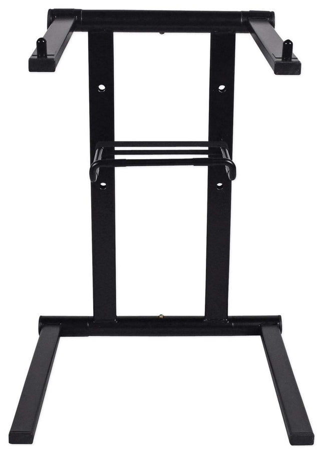 Rockville RLS2400 Lightweight Folding DJ Laptop Stand with Extra Shelf & Travel Bag