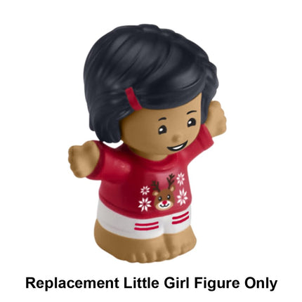 Replacement Part for Fisher-Price Little-People Advent Calendar Christmas Playset - HGP72 ~ Replacement Little Girl Figure Wearing Red and White Reindeer Outfit ~ Works Great with Many Sets!