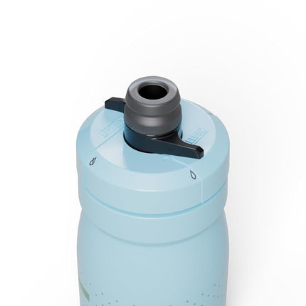 CamelBak Podium 15oz Bike Water Bottle - Easy Squeeze Bottle - Fits Most Bike Cages, Crystal Blue