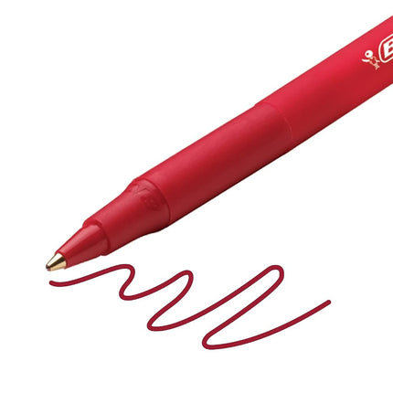 Bolígrafos BIC (R) Soft Feel(R) con tapa, punta media, 1.0 mm, rojo, caja de 12