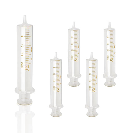 Jiaxix 5 Pack 20ml Glass Syringes With Caps