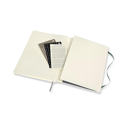 Moleskine - Pro Notebook, Professional Notebook Ideal for Office & Work - Soft Cover and Elastic Closure - Size Extra Large 19 x 25 - Colour Forest Green, 192 Pages