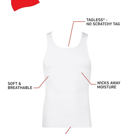 Hanes Men 369 Undershirt, White 3-pack, L UK