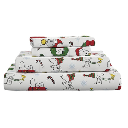 Peanuts® Snoopy Christmas Holiday Microfiber Sheet