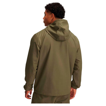 Under Armour Men's Rival Woven Windbreaker, (390) Marine Od Green / / Black, XXL Tall