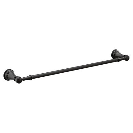 Moen YB8424BL Weymouth 24-Inch Towel Bar, Matte Black