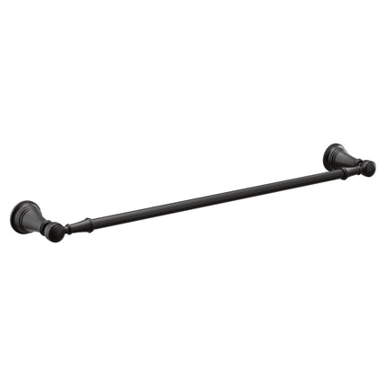 Moen YB8424BL Weymouth 24-Inch Towel Bar, Matte Bl