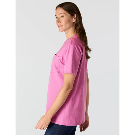 Carhartt Women’s Loose Fit Heavyweight Short-Sleeve Pocket T-Shirt, Electric Fuchsia, L