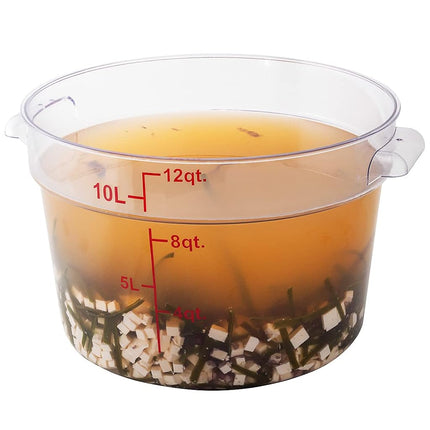 Restaurantware 12 qt Round Clear Plastic Food Stor