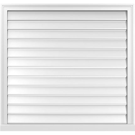40"W x 38"H Rectangle Surface Mount PVC Gable Vent