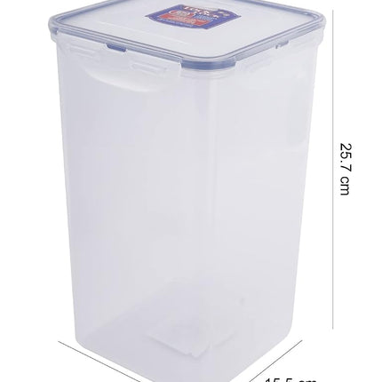LOCK & LOCK Easy Essentials Food lids/Pantry Storage/Airtight containers, BPA Free, Square-16.9 Cup-for Chips, Clear