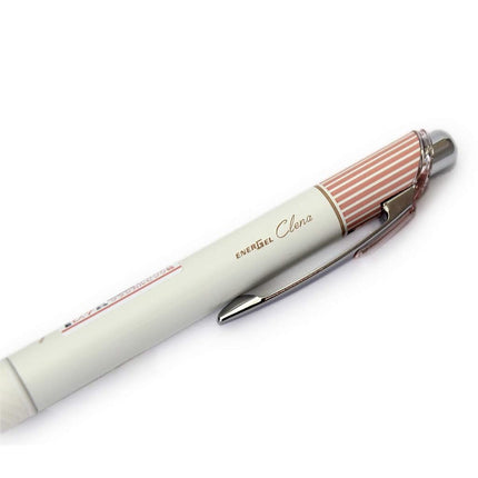Pentel Energy Retractable Liquid Gel Pen, 0.4mm Micro Fine Tip, Needle Tip, Black Ink, Classic Pink Body (BLN74LP-A)