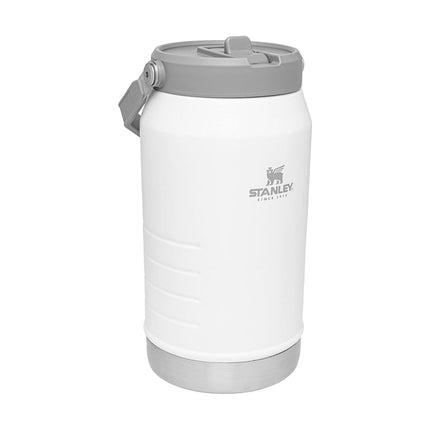 STANLEY IceFlow Gourde Isotherme en Acier Inoxydable avec Paille, Bouteille d'Eau Isotherme sous Vide pour la Maison et le Bureau, Gobelet Réutilisable avec Paille Anti-fuite, Polar, 1,9 L
